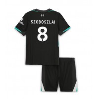 Stroje piłkarskie Liverpool Dominik Szoboszlai #8 Koszulka Wyjazdowej dla dzieci 2024-25 Krótki Rękaw (+ szorty)